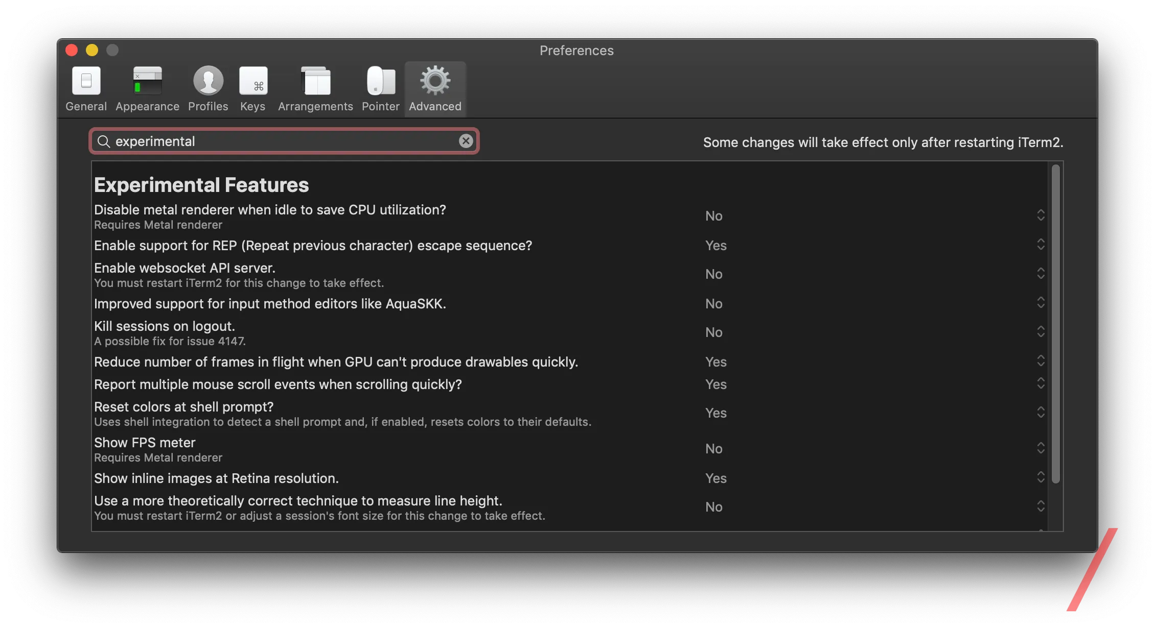 iTerm2_experimental_settings